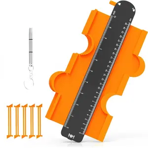 10 Inch Precision Contour Gauge, Adjustable Angle Ruler, Woodworking Template, Irregular Shape Copy Machine, Ideal for Carpentry & Construction
