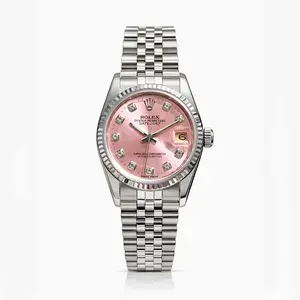 Rolex 6517 vintage automatic watch aftermarket pink dial, 25.5mm ladies watch 15042412