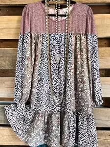 Women's Long Sleeve Printed Tie Dye T-Shirt, Casual Loose-Fitting Top for Fall & Winter, Comfortable Daily Wear, Stylish Ladies' Clothing