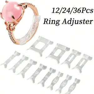Transparent Ring Size Adjuster Set, Invisible Ring Size Reducer, DIY Jewelry Tool Kit, Suitable for All Rings, Comfort Fit, Wedding Rings