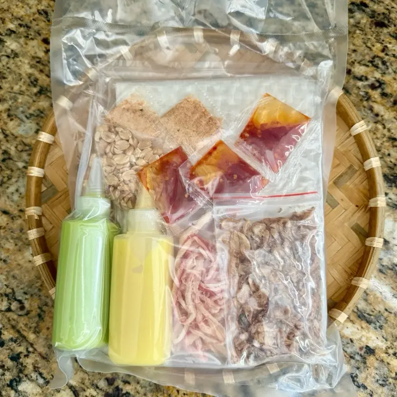 Combo Bánh Tráng Bơ Hột Gà & Bơ Cốm Full Topping | Viral Vietnamese Rice Paper Snack Kit