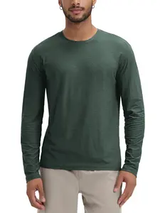 ODODOS Men's Long Sleeve Performance T-Shirt - odSTRATUM Tech Tee, Ultra Soft Moisture Wicking UPF 50+ Fitness Top