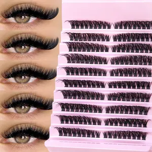 80D False Eyelashes Independent Packaging D Curl Mixed Lengths Non-Toxic Easy Apply Home Makeup Perfect for Parties