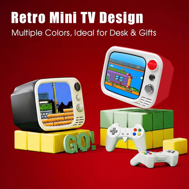 H7 Retro Game Console, 740 Classic Games, Mini TV Style with 3.5 Inch IPS Screen, Dual Wireless Controllers,​​ AV HDMI Output, for Holiday Birthday Gift