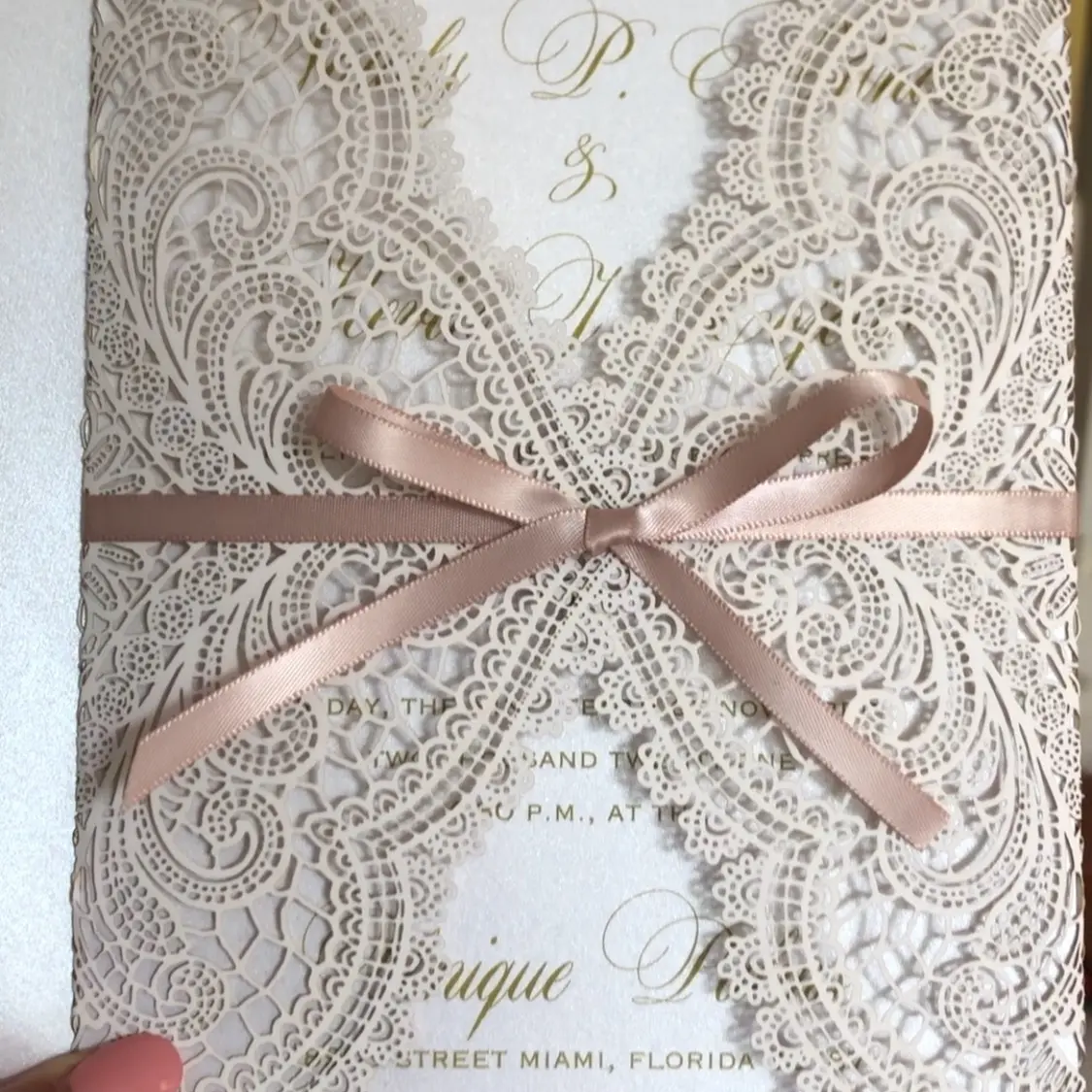 Wedding Invitations . Lasercut Wedding Invitations . Lasercut
