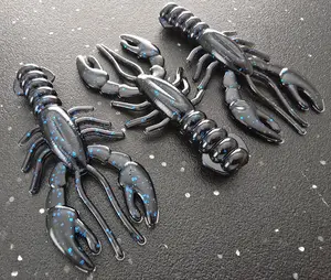 Sapper Baits 3.4" Breacher Craw - Midnight Ops- Black with Blue Flake