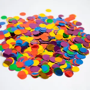 Colorful Round Dots Glitter Foil Confetti Sparkling Table Confetti for Party Decorations, 1.76 OZ