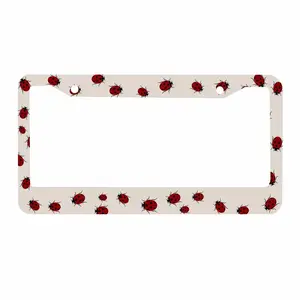 Colorful Ladybug License Plate Frame Universal Metal Car Tag Holders Cars Decor