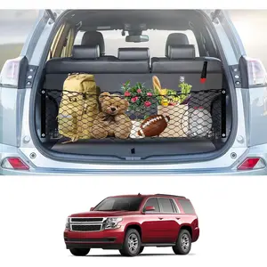 Envelope Style Cargo Net with Metal Hooks Highly Elastic Trunk Organizer for Chevy Tahoe GMC Yukon Suburban 2015-2020 Chevrolet Accessories