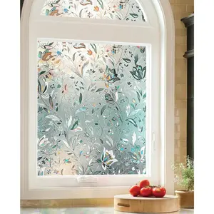 Rainbow  Window Film Stained Glass   17.5 X 78.7inches,   Decorative Window Stickers Static Cling - Heat Control Anti UV and Decorate Your Door Window and Glass