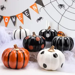6 pcs Artificial Pumpkins for Crafts Decorations for Autumn Home Halloween Decor