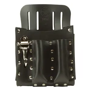 Klein Tools 5126 Leather Tool Pouch with Knife Snap, 5-Pocket