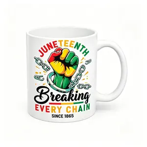 Unisex African American Pride Juneteenth 11oz Ceramic Mug - Kitchenware Drinkware for Coffee, Daily Drink Use