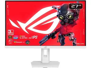 ASUS ROG Strix XG27UCG-W Gen 2 27" 4K Gaming Monitor, 160Hz, Fast IPS, Dual Mode 320Hz FHD, 1ms GTG, FreeSync Premium, HDR400, USB-C, White