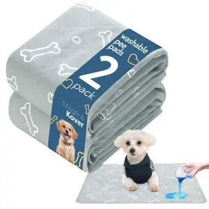 2PCs Washable Pee Pads for Dogs - Super Absorbent Waterproof Reusable Puppy Pads Training Mats with Anti-Slip Bottom for Potty, Crate, Kennel, Playpen, Bed & Sofa, Pet Supplies #TiktokshopStockUp