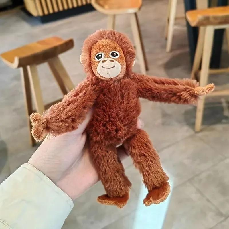 20cm Cute Little Monkey Pendant Plush Doll Animal Hanging Plushies Doll Bag Pendant Soft Stuffed Backpack Keychain Plush Dolls