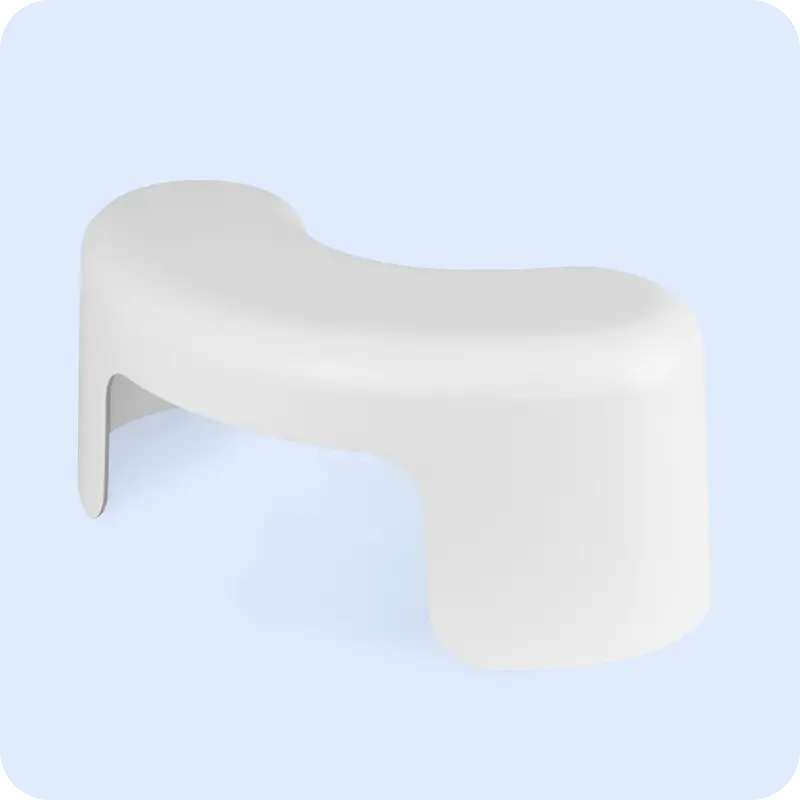 TUSHY Arc Toilet Stool - Sleek, Smooth Finish with Anti-Slip Pads, Comfortable & Discreet