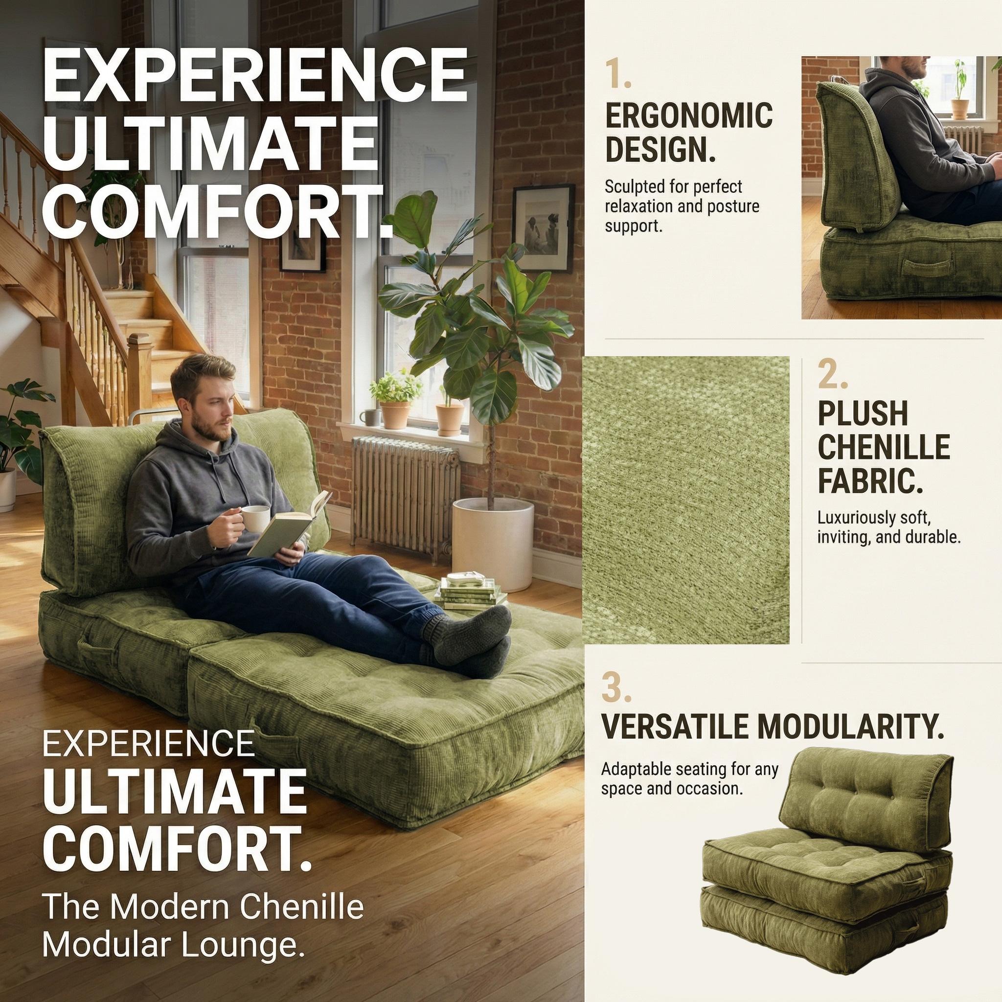 2-in-1 convertible sofa bed, foldable design, modern soft and comfortable corduroy fabric high-density memory sponge filling, small living room, bedroom, and lounge sofa