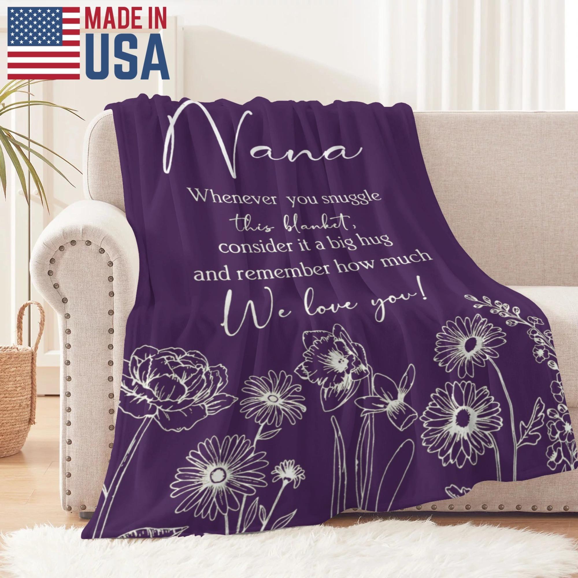 Nana Gifts, Birthday Gifts for Nana, Best Nanas Ever Gift Ideas, Birthday Presents for Grandma from Grandkids, Presents for Grandma Gigi Mimi Granny from Granddaughter 60"X50" Throw cooling Blanket