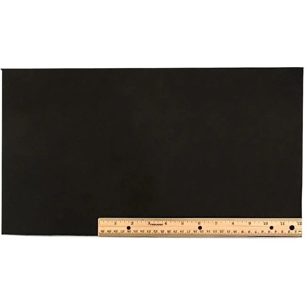 3-5 oz (1.6-2mm) Cowhide Suede Leather Black Cowhide 10" X 18" Piece