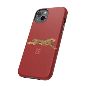 Take The Leap Case Viral Cheetah Tough Phone Case for iPhone 16 15 14 13 12 11 Pro Plus Pro Max X XS XR iPhone 8 7 SE samsung Galaxy S24 23 24 22 21 iPhone Case samsung case Perfect Gift
