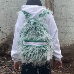 Fur Backpack (minx)- Green