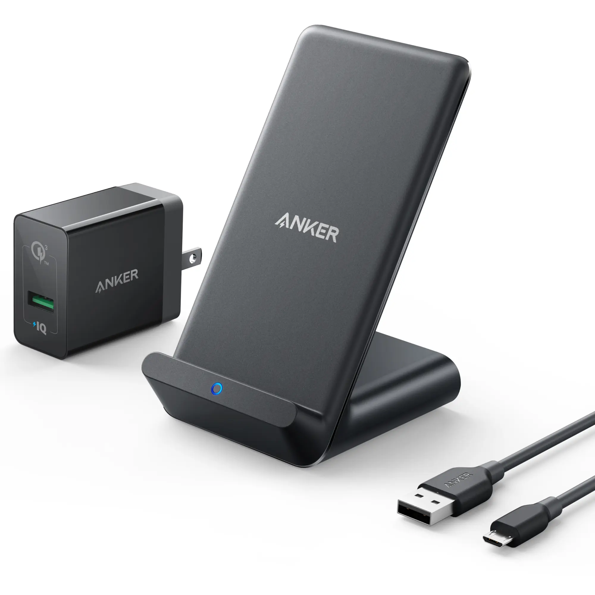 Anker PowerWave Stand with Charger, Black