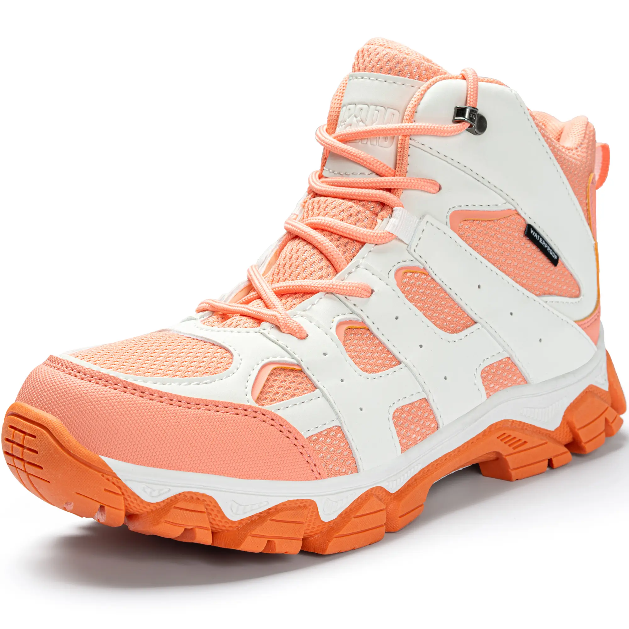 R CORD Kids Waterproof Hiking Boots, Breathable Slip-Resistant Outdoor Trail Shoes with Ankle Support for Hiking, Camping & Walking