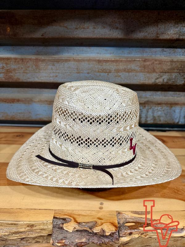 Los Vaqueros Straw Hat Tall Sisal Tan
