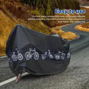 Heavy-Duty All-Weather Bike Cover, Fits Bicycles, E-Bikes, Motorcycles, Universal Fit, Easy Clean Non-Woven Material, Mountain & Road Bike Storage