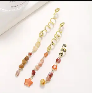 Natural Crystal Beaded Braid hairpiece