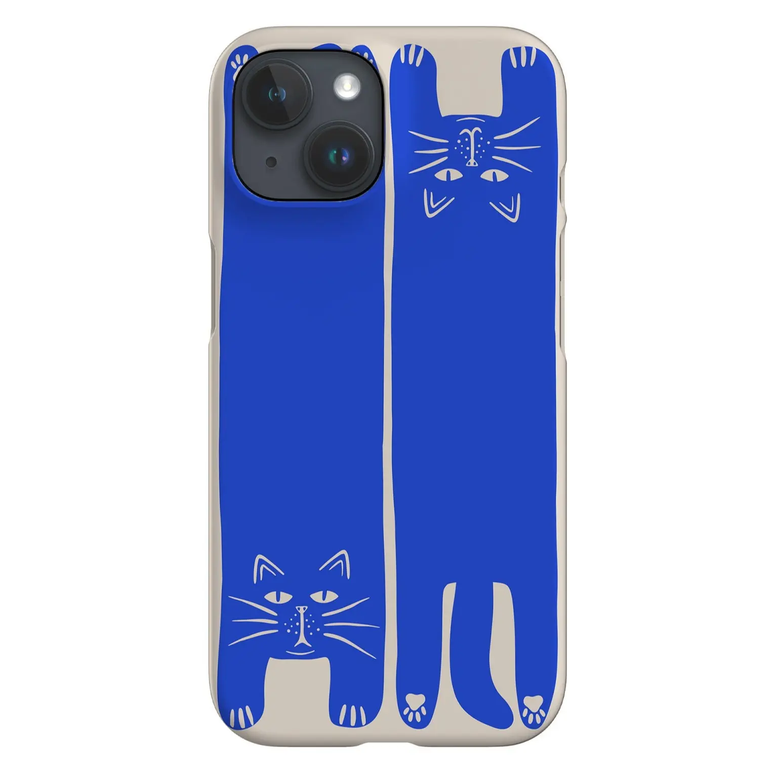 Two Cats Kitten Art Phone Case Cover for iPhone 17 16 15 14 13 12 11 Pro Max X case