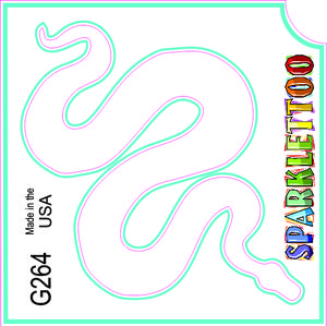 212 MAIN Ruby Red Glitter Tattoo Stencils - G264-2, 1.5x2.3x2.3 in, 2-Ply Snake Shape, FDA Safe, Glitter Finish Cosmetics, Pack of 100 for Men's Special Occasion Costumes & Accessories