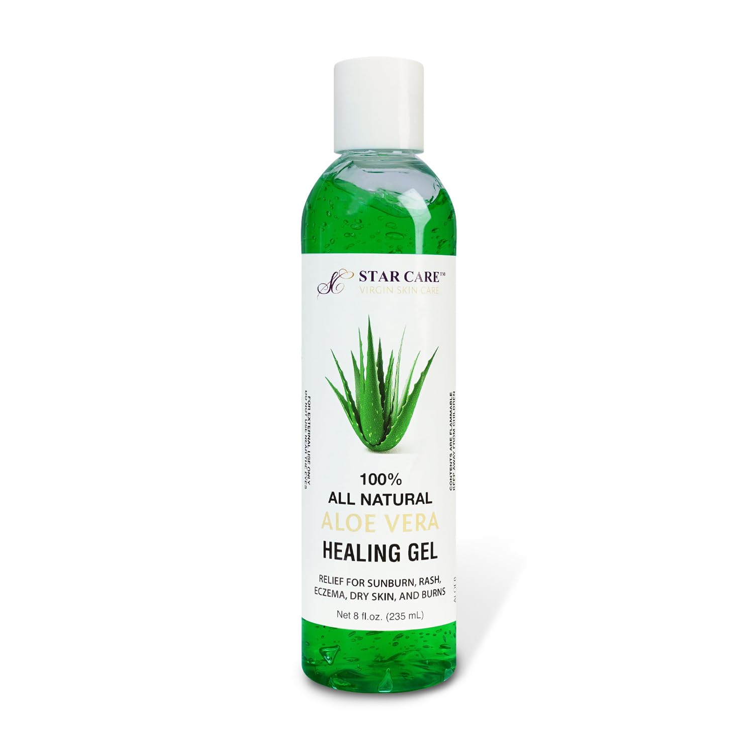 Star Care 100% All Natural Aloe Vera Healing Gel 8oz