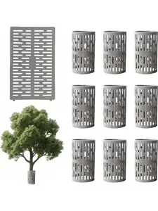 Gaomon 10-Pack Tree Trunk Protector Wrap, Resizable Expandable Size Mesh Cover PVC Material Plant Bark Protection for Seedlings, Saplings, Weather-Proof Durable Hole-Shape Guards Against Trimmers, Mowers