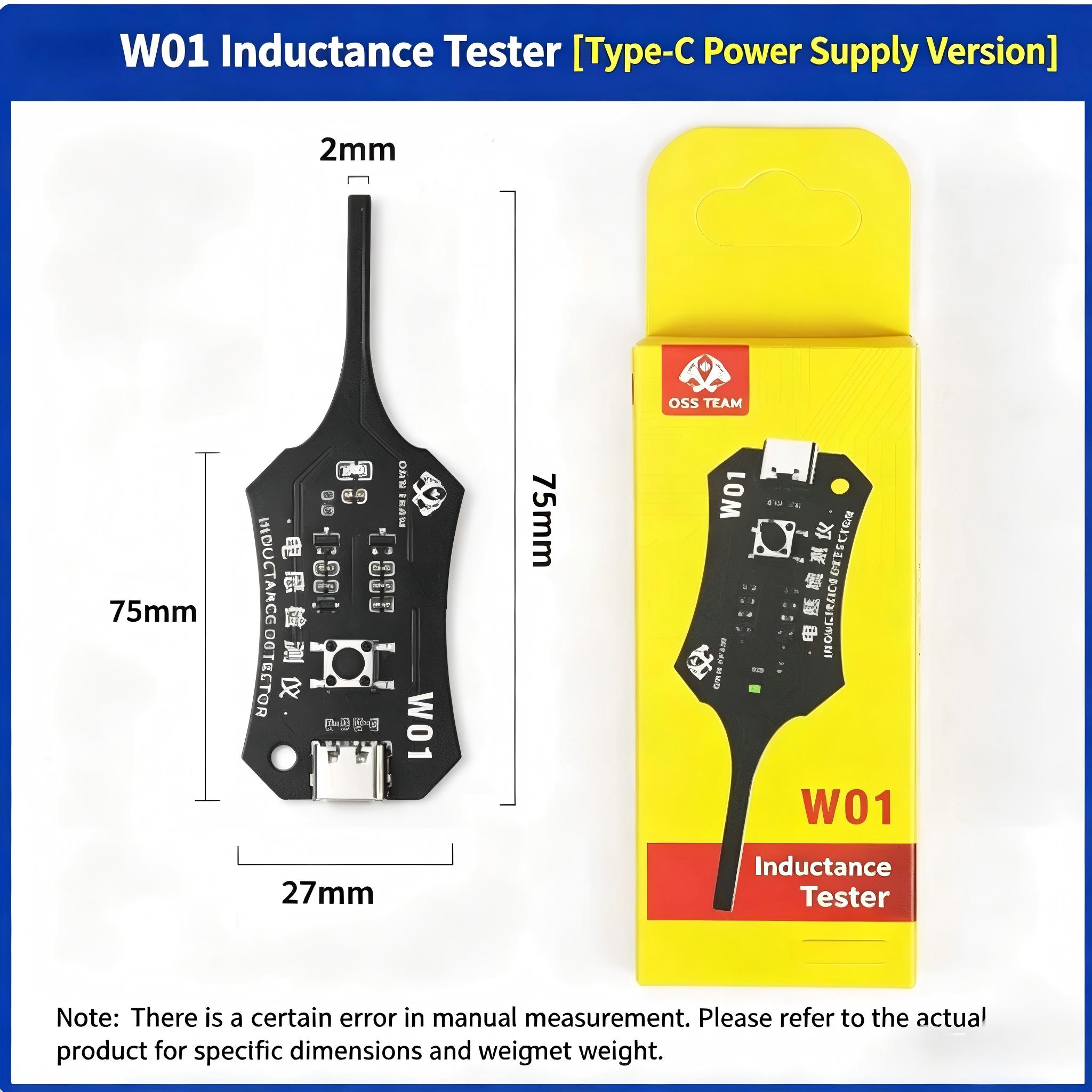 Type-C interface inductance tester,circuit board inductance detector,mobile phone motherboard component repair tool,electromagnetic induction rapid fault detection tool,suitable for home use.