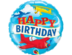 Happy Birthday Airplane Balloon