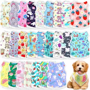 25 count  Shirts Printed Puppy Clothes Breathable Cartoon T Shirt for  Soft Puppy Clothing Lovely Pet Shirts Outfits for Pet Dogs Cats Summer Party Holiday, 25 Styles (Size: S)