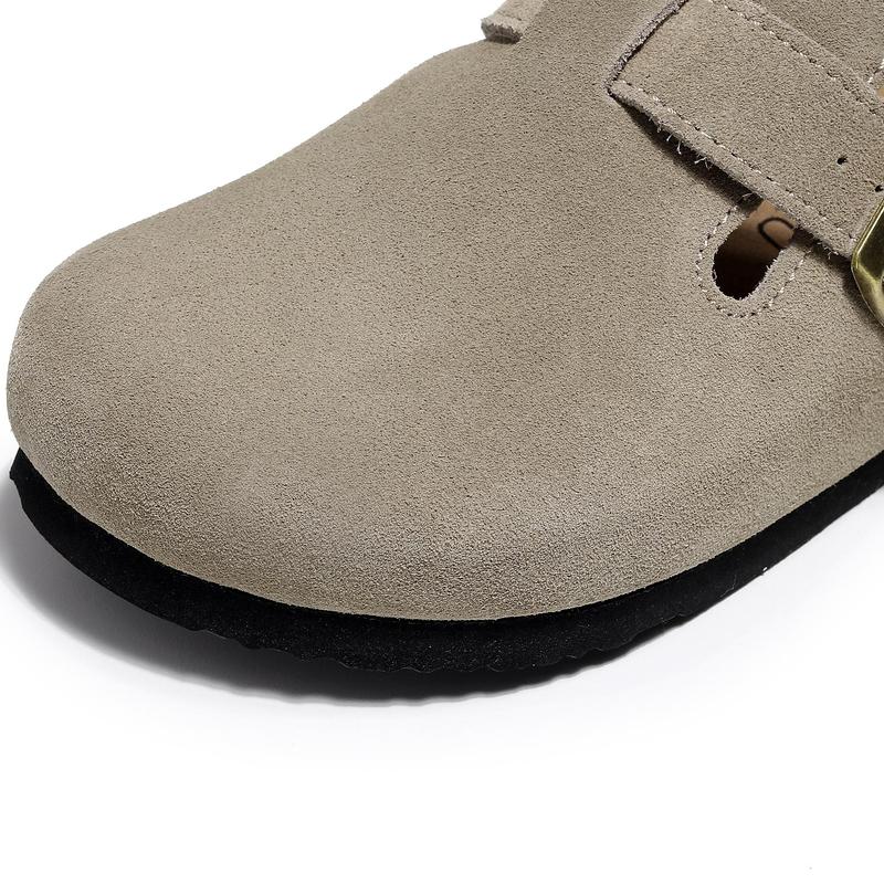 Suede Clogs For Women And Men  with Arch Support-Stylish Leather Mules for Men and Women, Comfortable Potato Shoes with Arch Support for All-Day Comfor