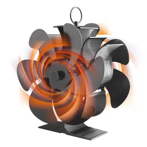 1pc, Fireplace Fan, 12Blades Stove Fan Without Electricity Quiet Operation, Heat-operated Fireplace Fan , Efficient Heat Distribution Fireplace Fan For Wood/wood Burner/fireplace, Winter Essential