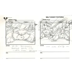 Chip n Dale Rescue Rangers Original Production Animation Storyboard Walt Disney FIRST EPISODE 1988 A116