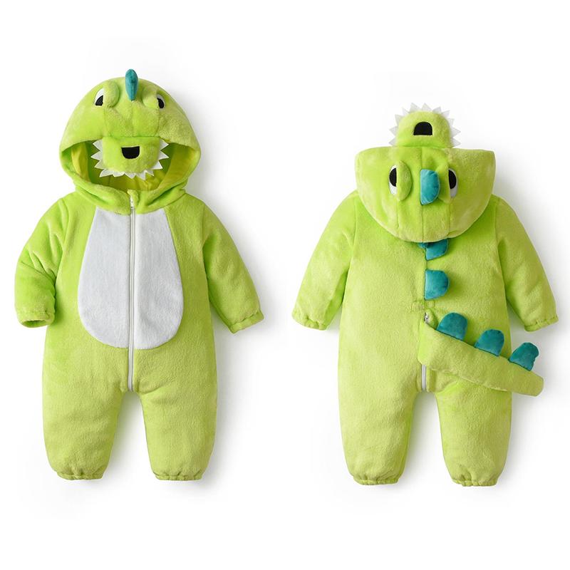 TONWHAR Multi Color Dinosaur Costumes for Children,Baby Soft Warm Halloween One Piece Pajamas,Unisex Baby Animal Onesie,Animal Costumes for Kids,Rose Pink Dinosaur Outfit for Toddler