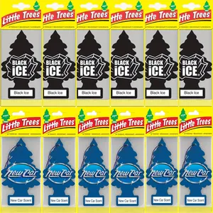 5-Pack Tree-Shaped Air Fresheners Compatible for, Home & RV - Hanging Paper Scent Diffusers with Black Ice Odor Eliminator, Long-Lasting Fragrance for Trucks, Closets, Rooms (No /Sprays)