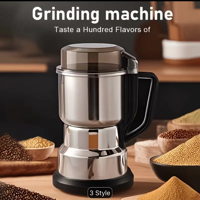 500g Capacity Multi-Function Electric Coffee Grinder, High-Power Spice Grinding Tool, Suitable for Grinding Coffee Beans, Spices, and Seed Grains