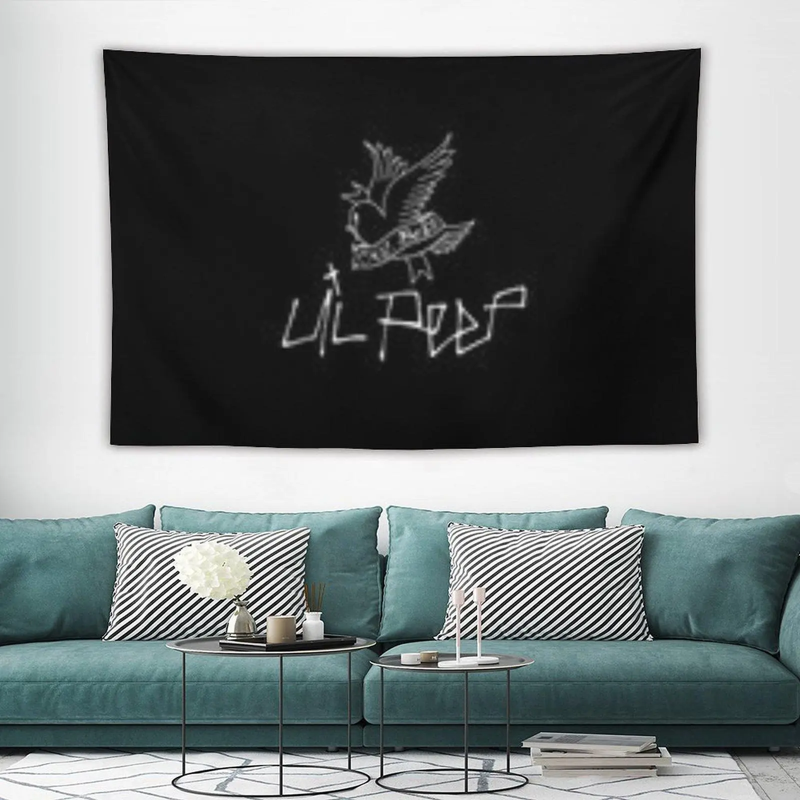 Lil Peep Rap Singer Music Live Tapestry - Light, Cotton, Decorative Home Decor for Bedroom, Beach Use, Strong Indoor-Outdoor Wall Hanging Flag for Dormitory bedroom decor tapestry cheap bedroom decor stuff for your room cheap