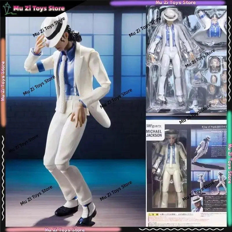 Shfiguarts Michael-Jackson Action Character Model Toy Movable Collectible Moonwalk Pose Home Decoration Gift For Adult Collector