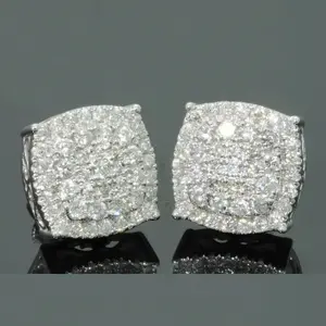 2026 TREND ALERT】Unisex Summer Square Rhinestone Studs | AAA Cubic Zirconia 18K Gold Plated | 360° Sparkle | Minimalist Fashion Jewelry | For Women & Men | Gift for Her/Him | Gender-Neutral Sparkling Accessory