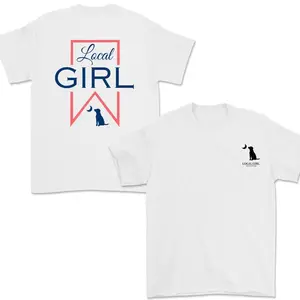 Local Girl X Michelob Ultra 2-Sided T-Shirt - Camo Dog Design Featuring Camo Graphic Casual Tee, Trendy and Casual Outdoor Wear For Men For Women, Oversized,  Vintage Tee