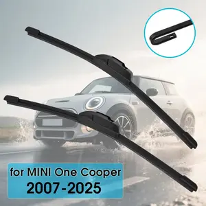 For Mini One Cooper R56 F55 F56 2007-2025 Car Wiper Blade Front Wipers Fit U Hook Push Button Bayonet Arm Windscreen Auto Blades