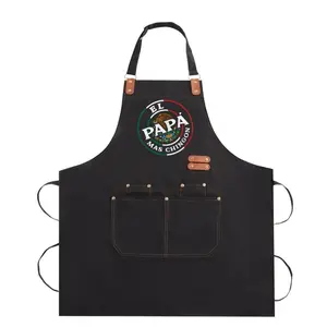 El Papa Más Chingon Men's Stylish BBQ Apron with Bottle Opener for Men's Barbecue Workwear Custom Uniforms Unique Design & Versatile Use Casual Outings Functionality